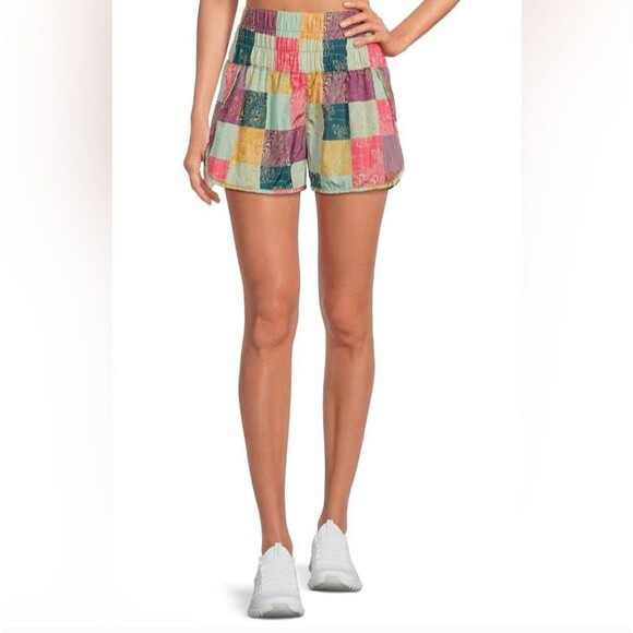Free People Movement Rose Water Combo Way Home Shorts Patchwork Boho XS - Picture 1 of 11